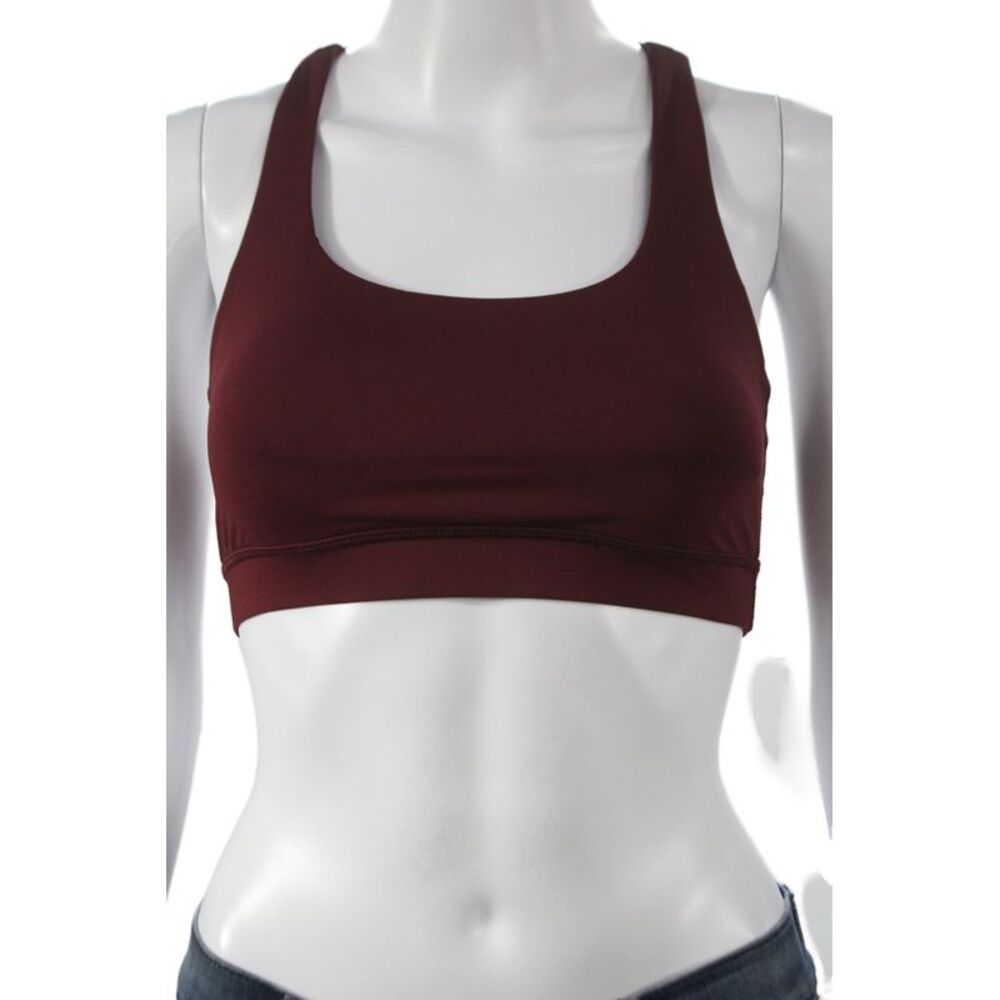 Lululemon Womens Crisscross Strappy Back Padded Sports Bra Red Size XS